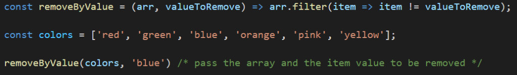 How to remove a specific item from an array in JavaScript